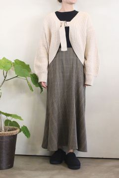 バックル付きカーディガン ベージュ
