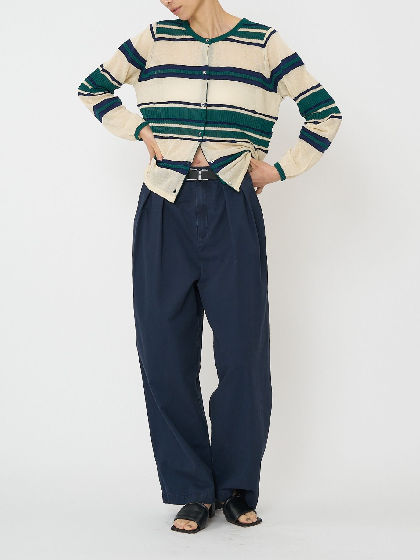 [3261-045BT] ウォッシュドチノPT ネイビー