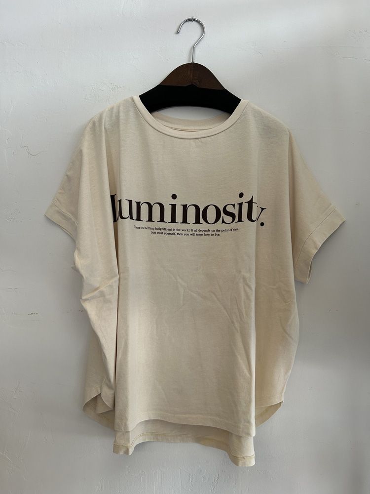 ピグメントロゴTシャツ ライトベージュ
