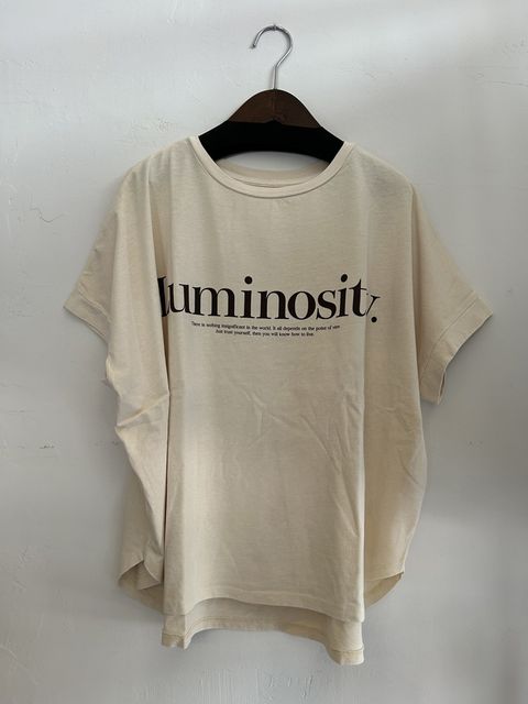 ピグメントロゴTシャツ ライトベージュ
