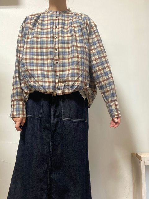 チェックフロントインシャツ オフ