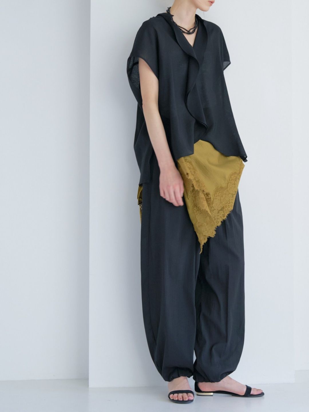 [1263-631MK] フロントカーブヘムシャツPO アイボリー