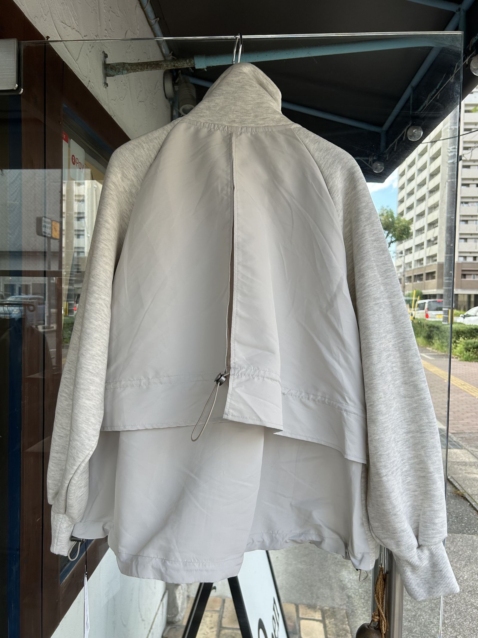 裏起毛 Wジップブルゾン オートミール