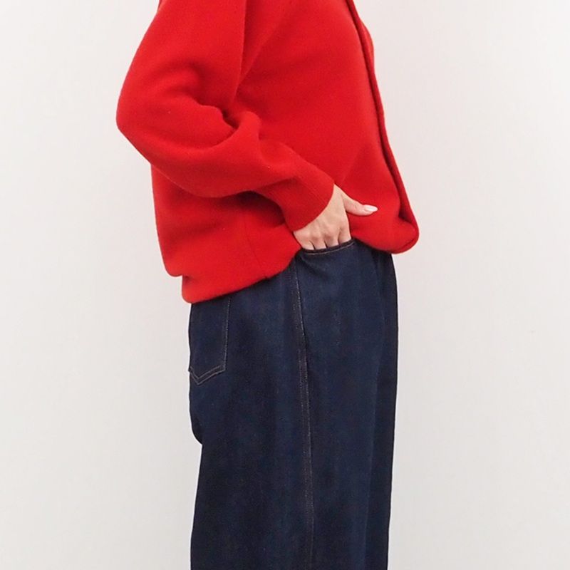 12ozムラデニム ラウンドパンツ インディゴxオフホワイト