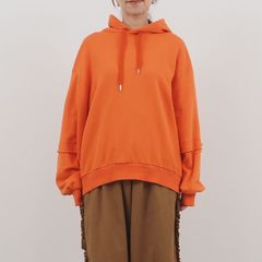 セントラル裏毛カットオフパーカー サンセットオレンジ