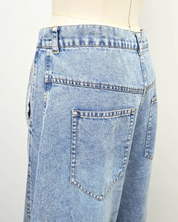 テンセルデニムバレルパンツ バイオウォッシュ