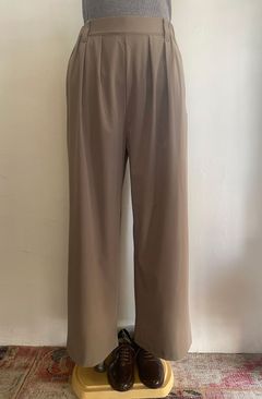 ICE TOUCH 接触冷感厚ワイドストレートパンツ モカ