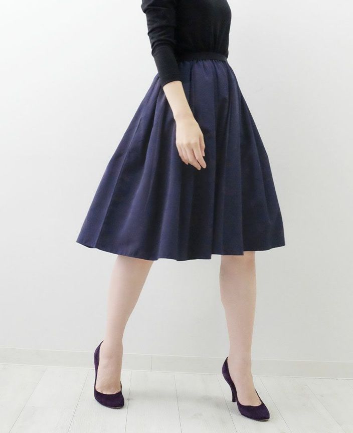 神戸・山の手スカート ネイビー ロング