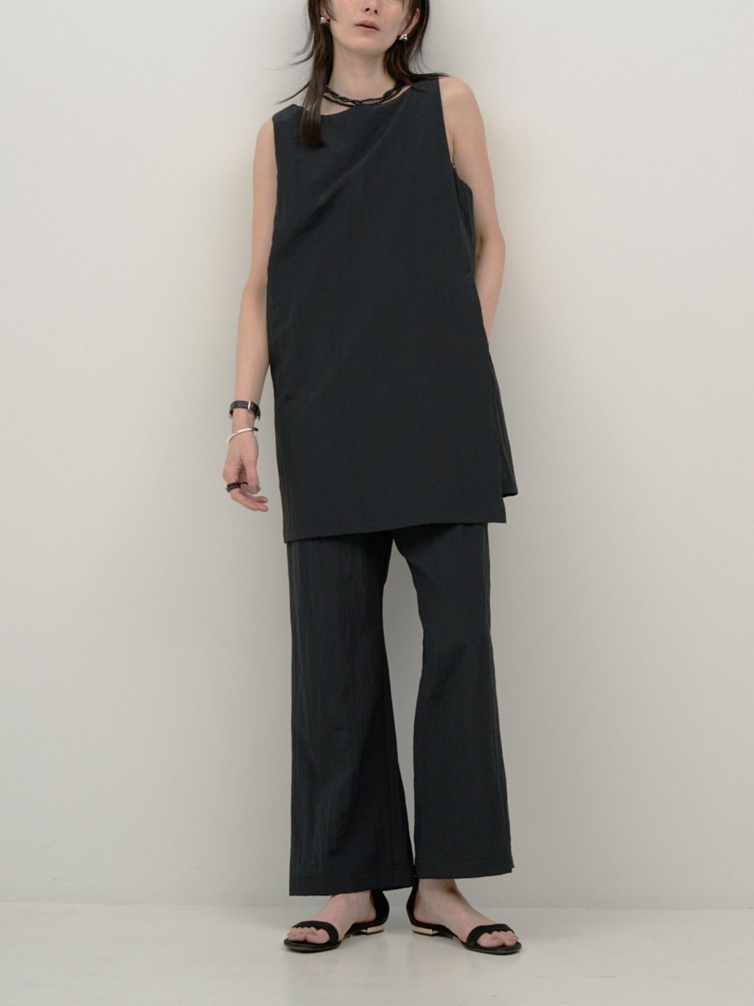 [3863-652BZ] チュニックコンビネゾン ライトベージュ