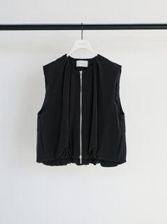 [4261-025MK] ダブルジップバルーンジレ ブラック