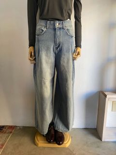 10ozポケットタック デニムパンツ ライトインディゴブルー