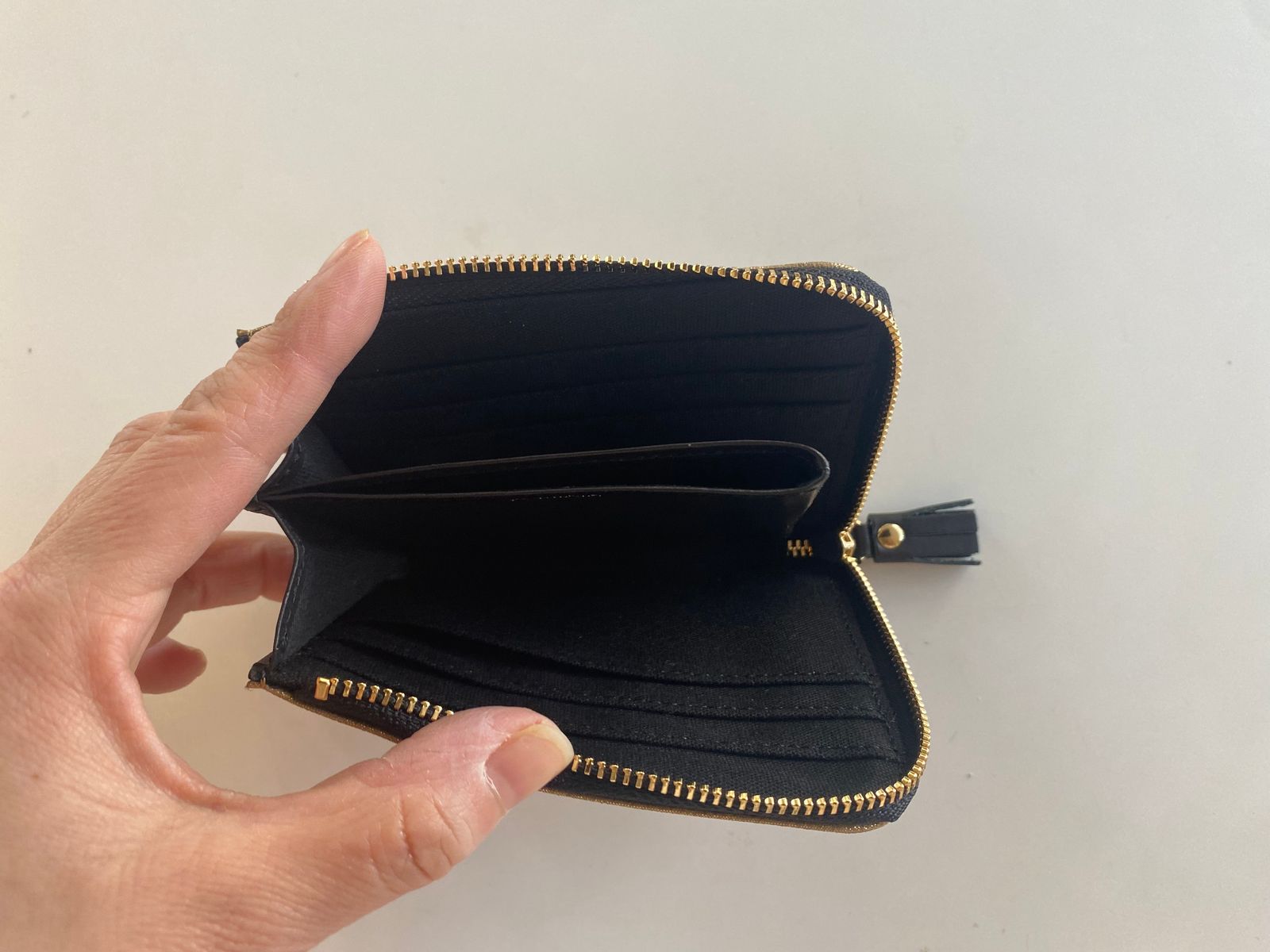 HAK L ZIP SHORT WALLET ゴールド