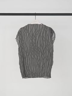 [8563-689BT] モチーフリンクルフレンチPO ダークグレー