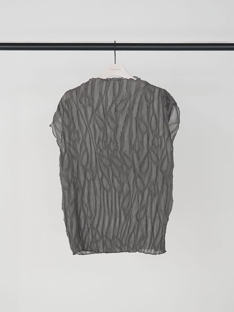 [8563-689BT] モチーフリンクルフレンチPO ダークグレー