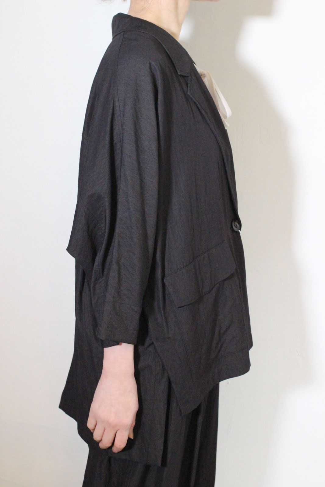 [4861-006KK] リラックスツイルドルマンJK ブラック