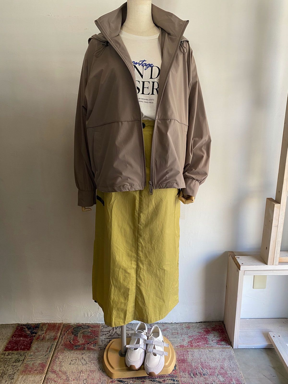 ICE TOUCH 接触冷感 薄ブルゾン モカ