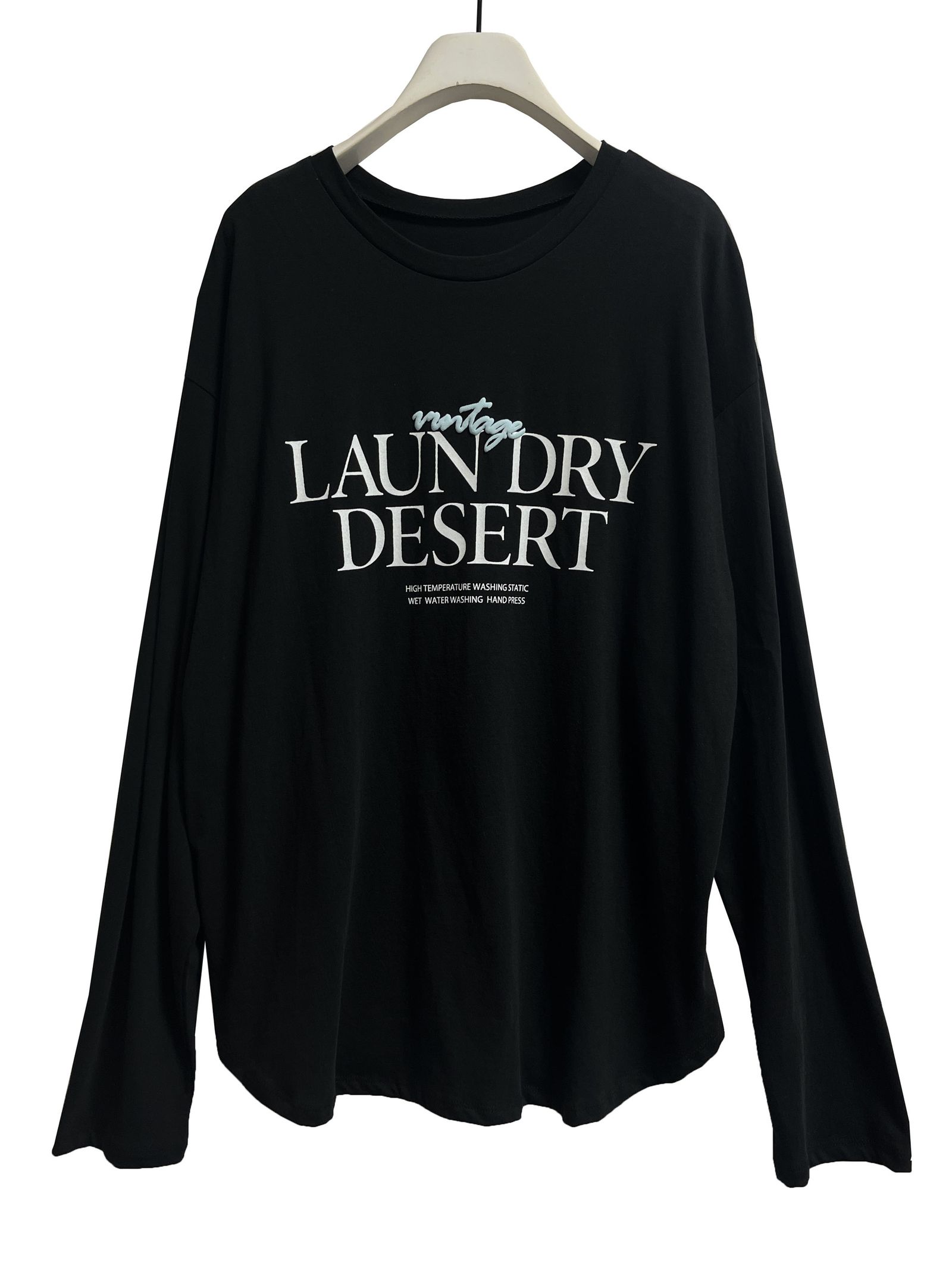 [8456-497KK] LAUNDRY発泡ロゴTee ブラック