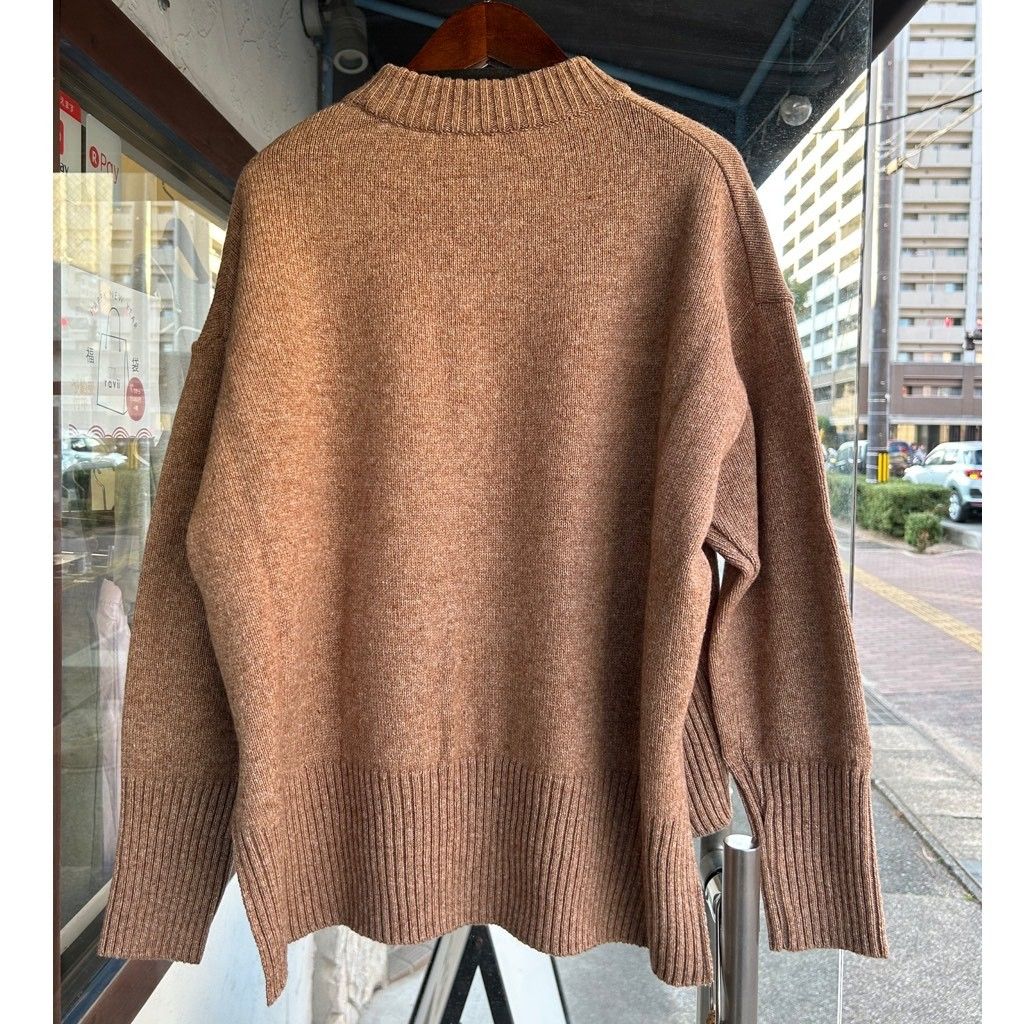 エアーヤーンコットンコモドニット 杢ブラウン