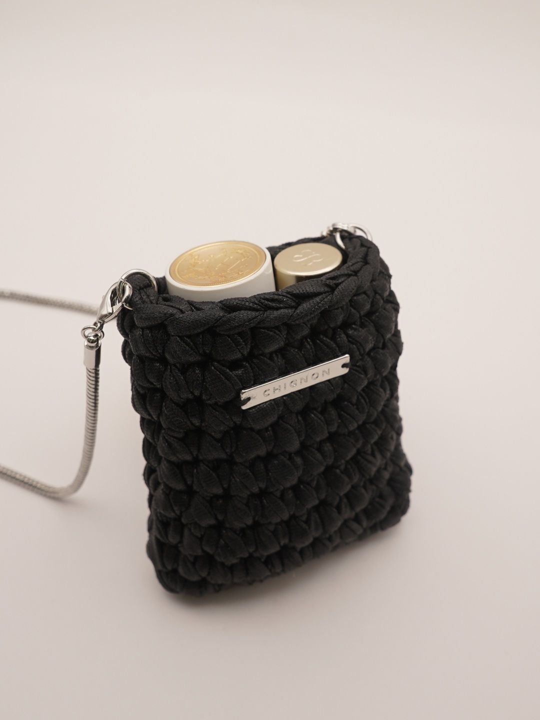 [0056-522SH] クロシェミニBAG シルバー