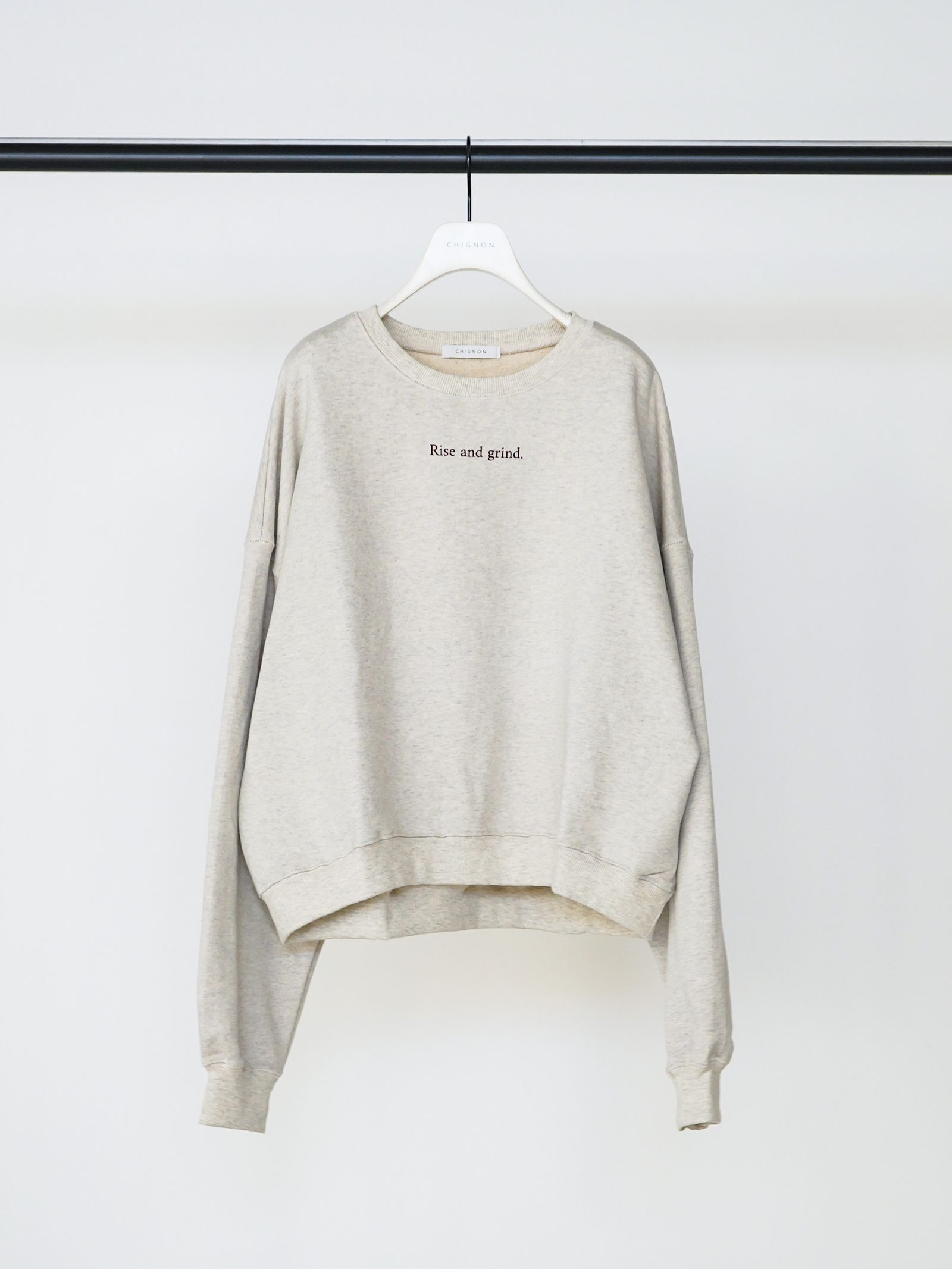 [8454-131KK] RiseミニロゴスウェットPO オートミール