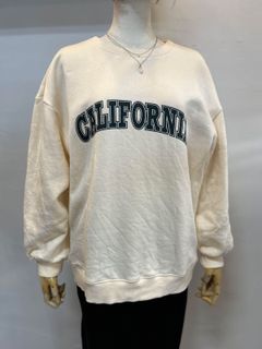 裏起毛 CALIFORNIAロゴプルオーバー アイボリー