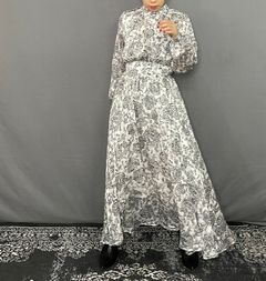 スタンドカラーオパールワンピース アイボリー