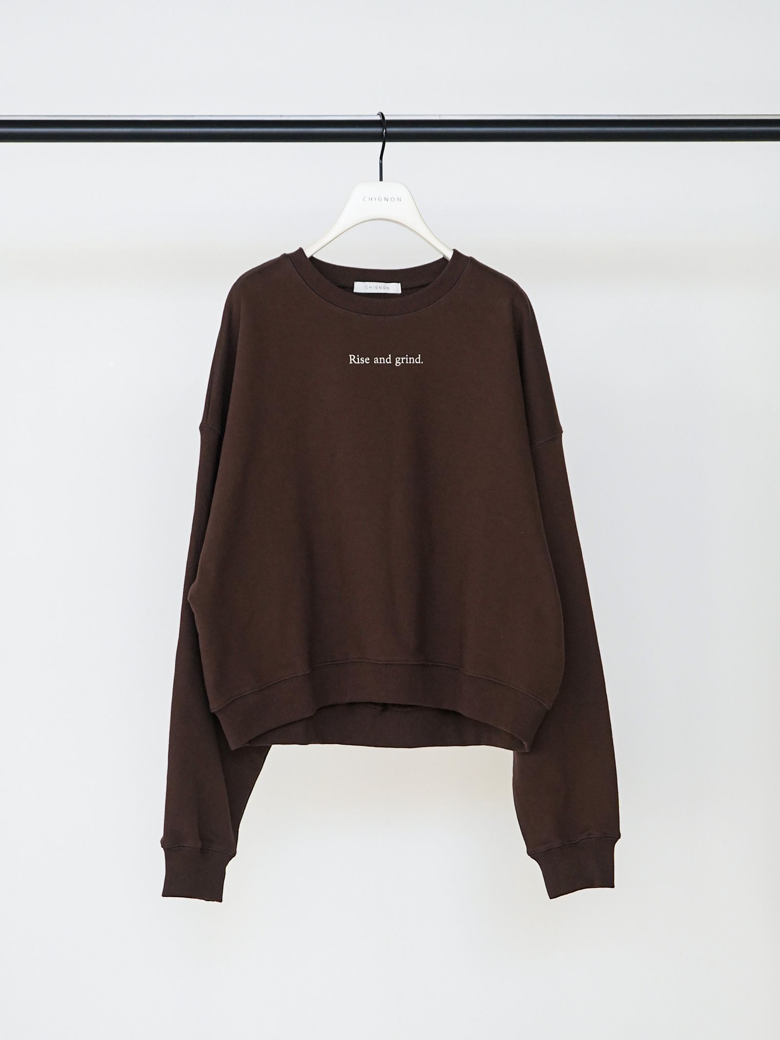 [8454-131KK] RiseミニロゴスウェットPO ブラウン