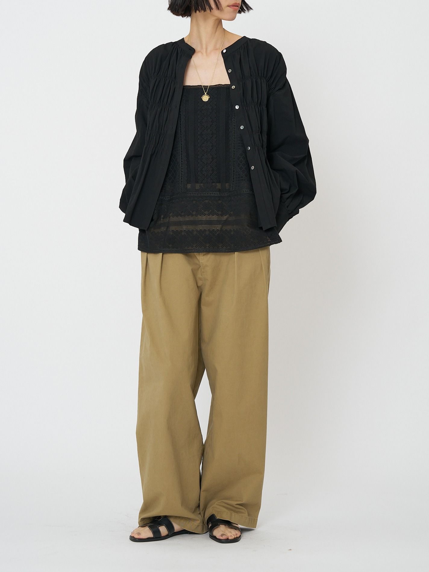 [3261-045BT] ウォッシュドチノPT ベージュ