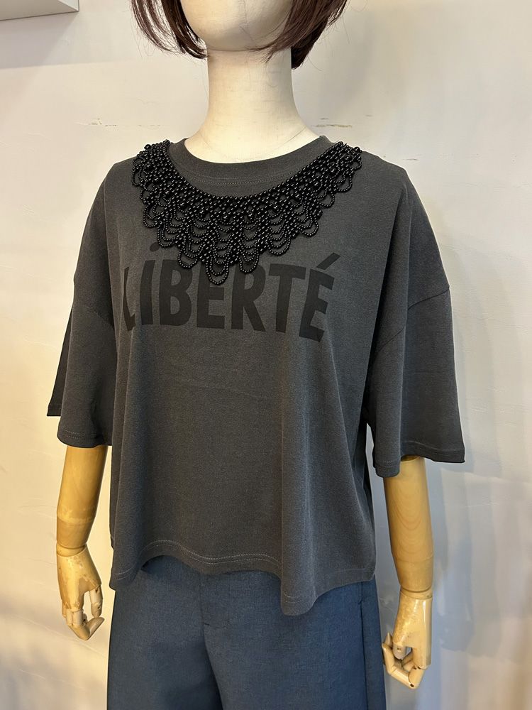 pearl necklace LOGO T スミクロ