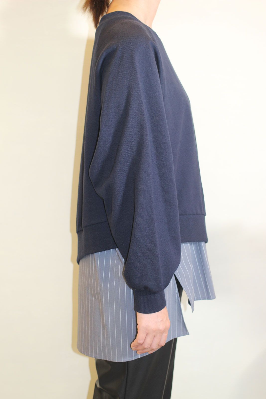 mink chair シャツドッキングトップス ベージュ