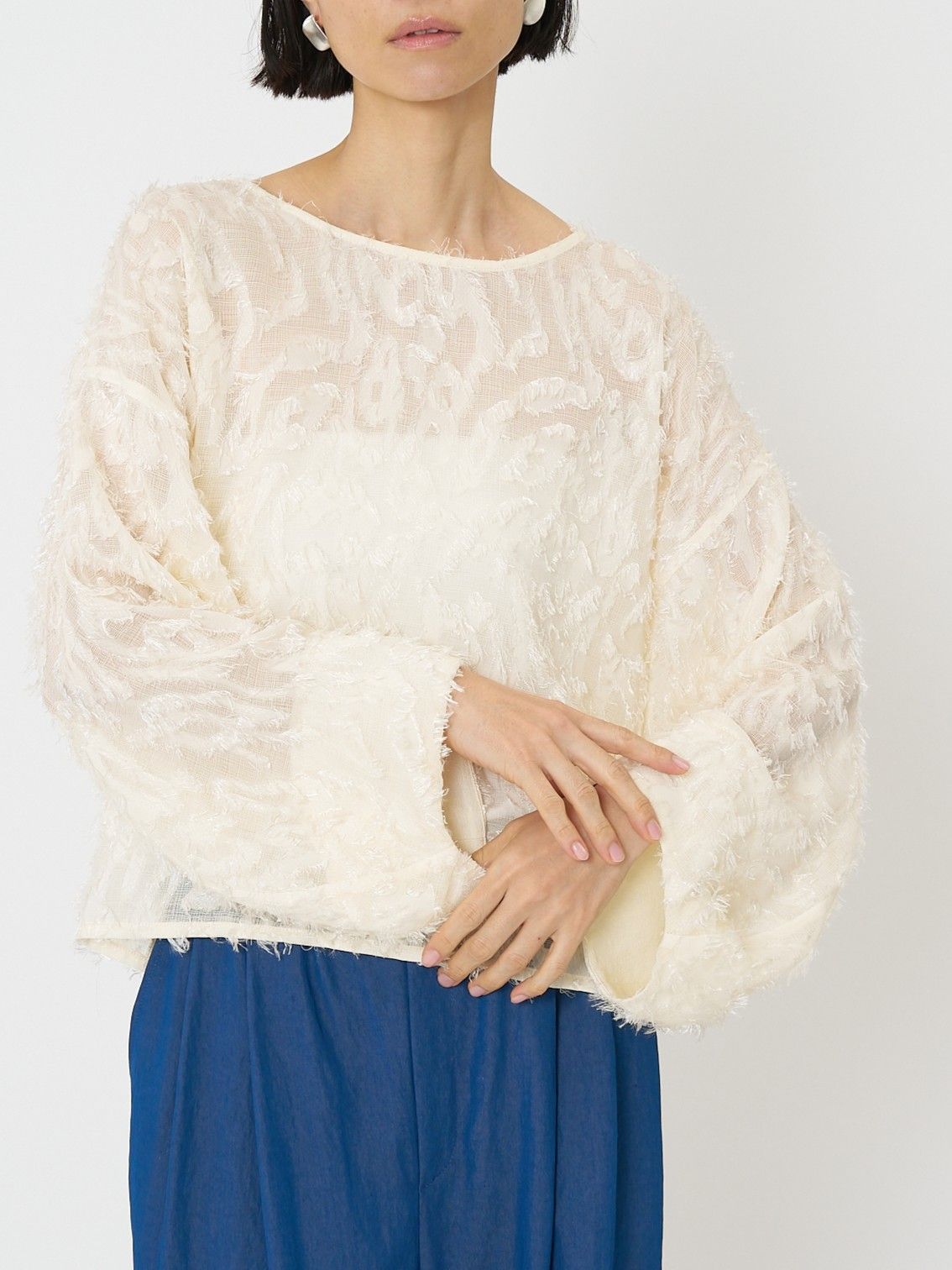 [1561-009KK] メッシュジャガードBL オフホワイト