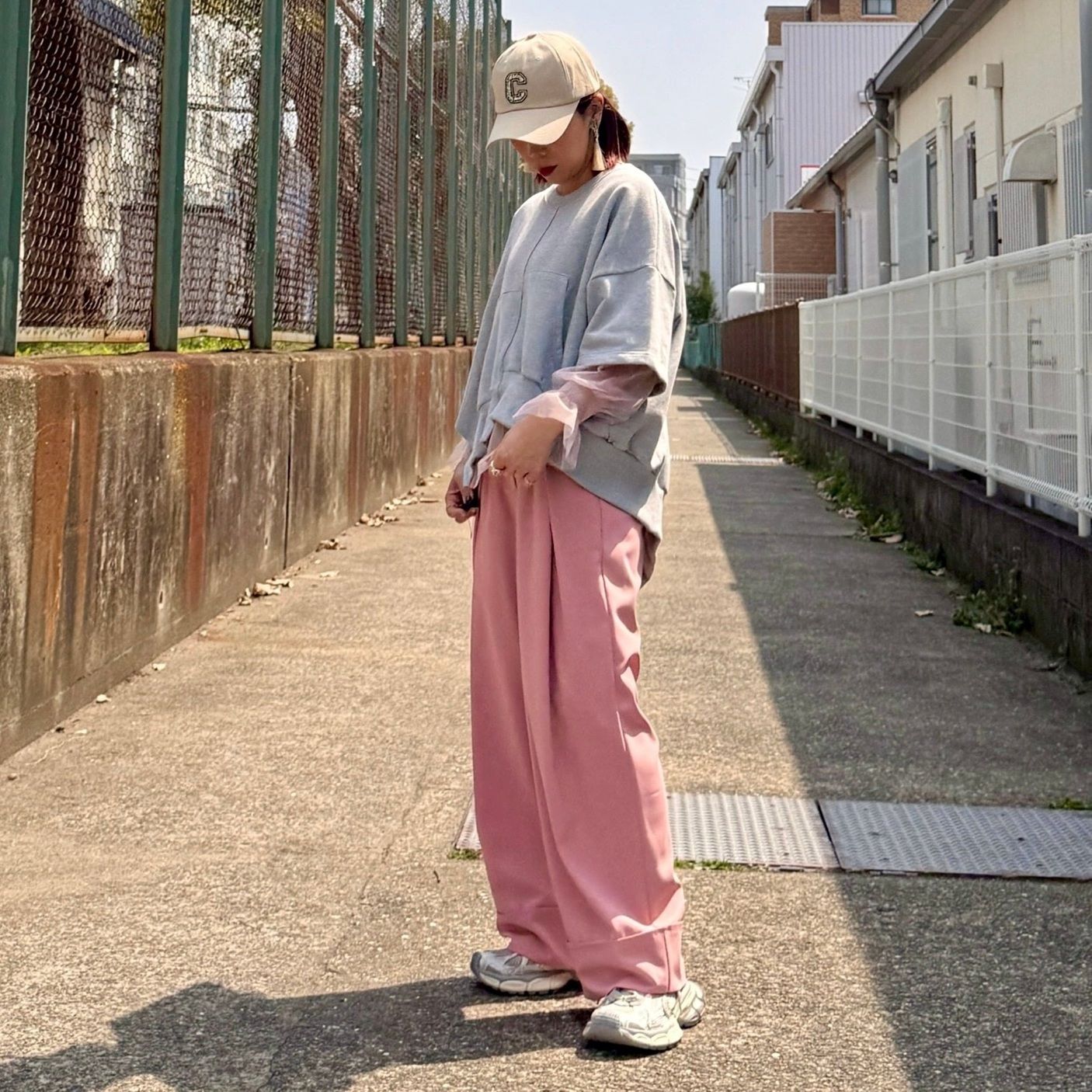 アシンメトリーSWプルオーバー グレー