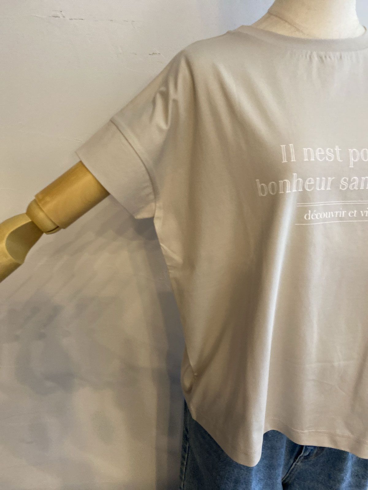 シルケットコンパクトTシャツ ベージュ