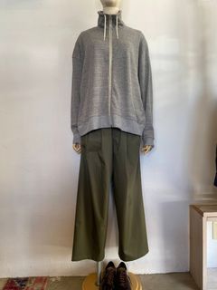 ガーゼフリースジップアップブルゾン グレー