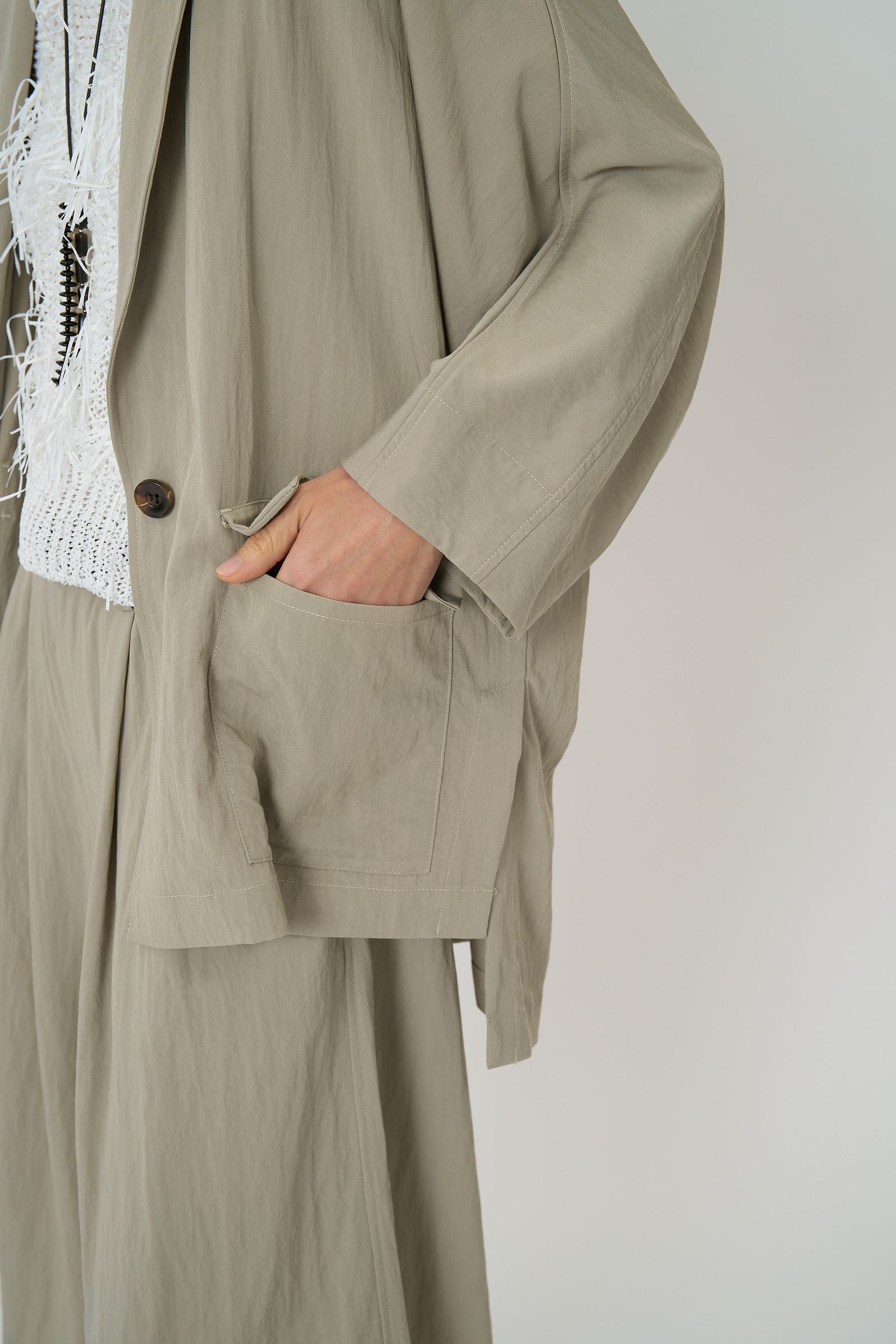 [4861-006KK] リラックスツイルドルマンJK ブラック