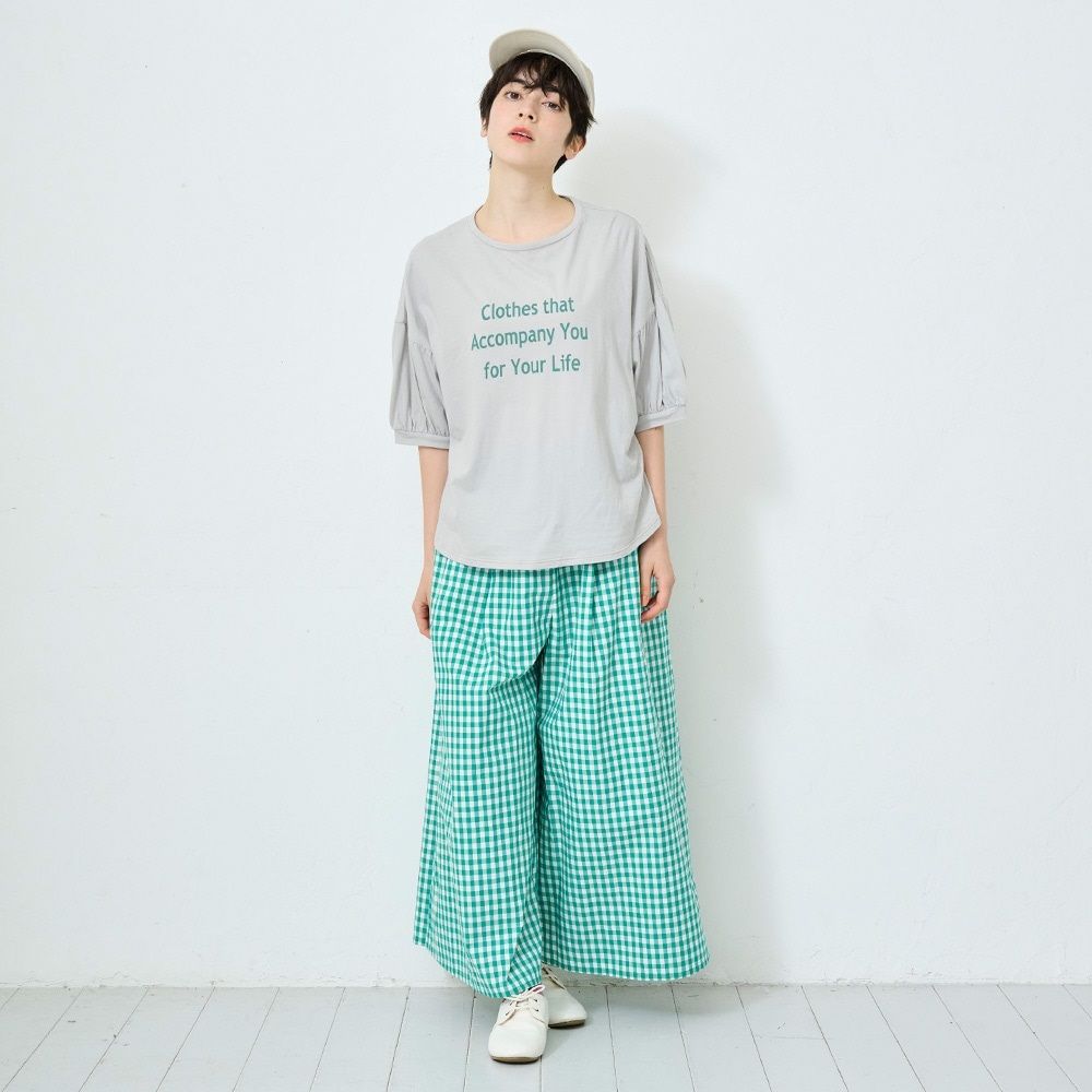 ClothesプリントT ライトグレー