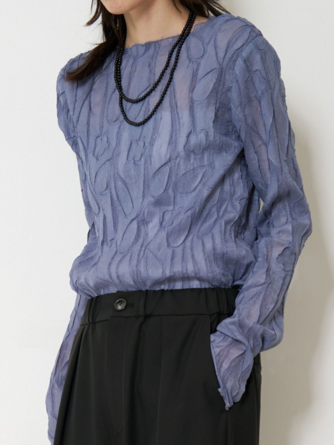 [8563-690BT] モチーフリンクルPO サックス