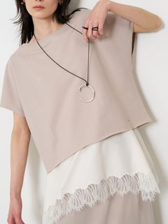 [8463-715KK] ミニ裏毛ルーズプルオーバー ライトベージュ