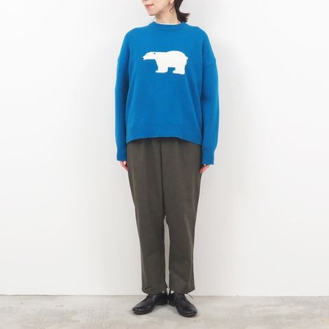 ウールリサイクルクロスコージーパンツ カーキ