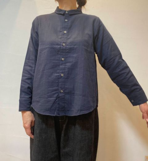 ダブルガーゼシャツ ネイビー