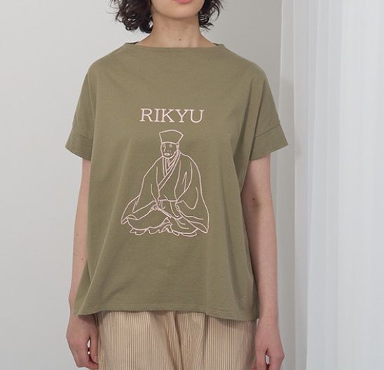 RIKYUプリントコンフィーシャツ スモーキーミント