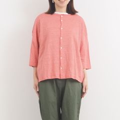 リバイバルリネンワイドカーディガン ピンク