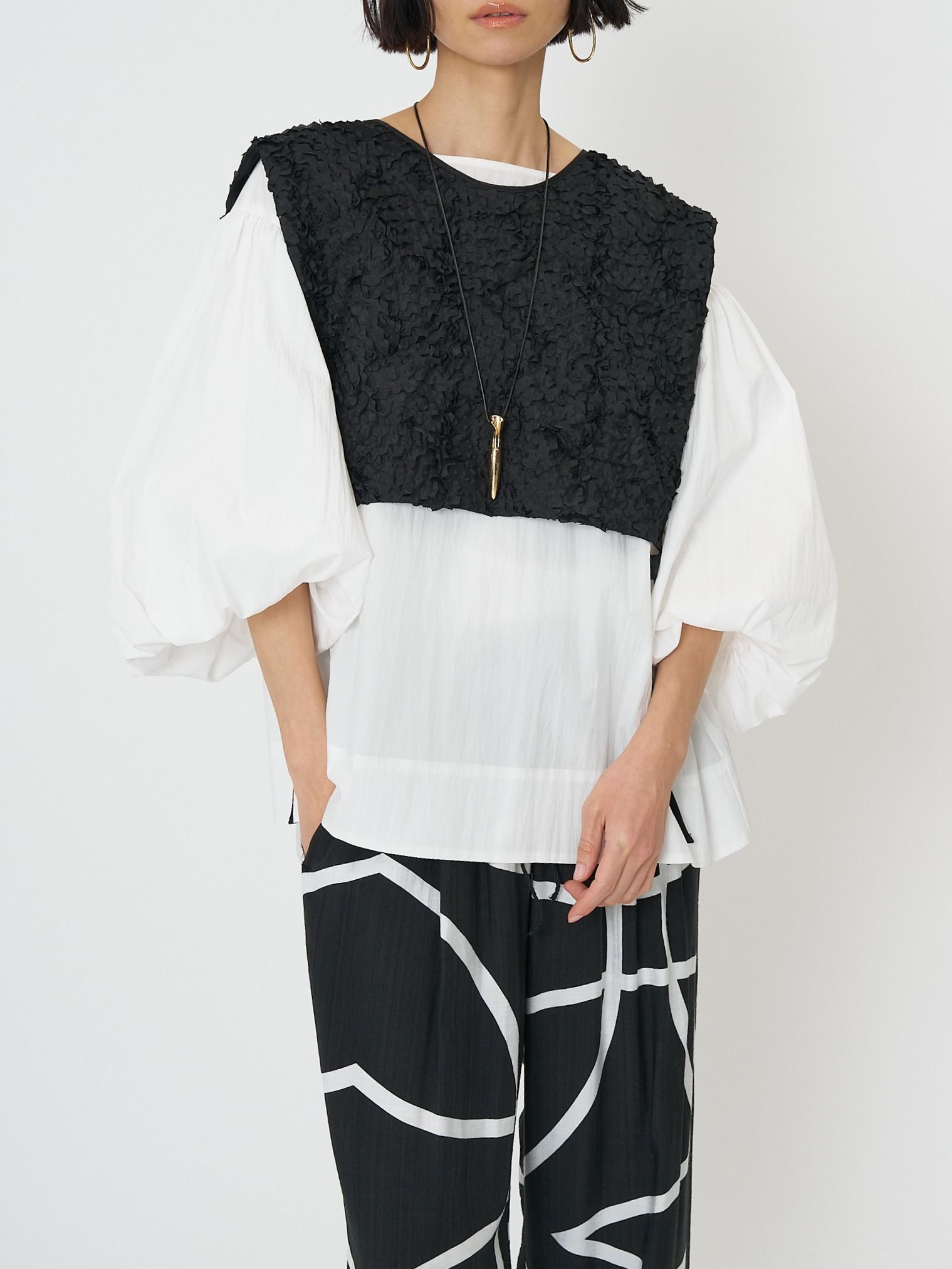 [1261-033MK] バルーンスリーブBL オフホワイト