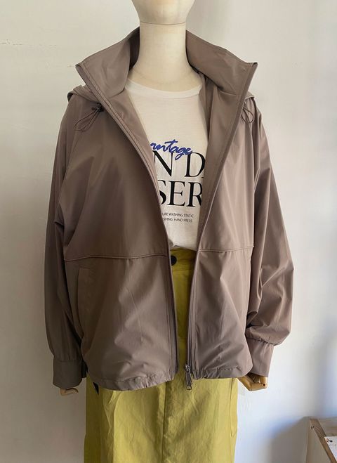 ICE TOUCH 接触冷感 薄ブルゾン モカ