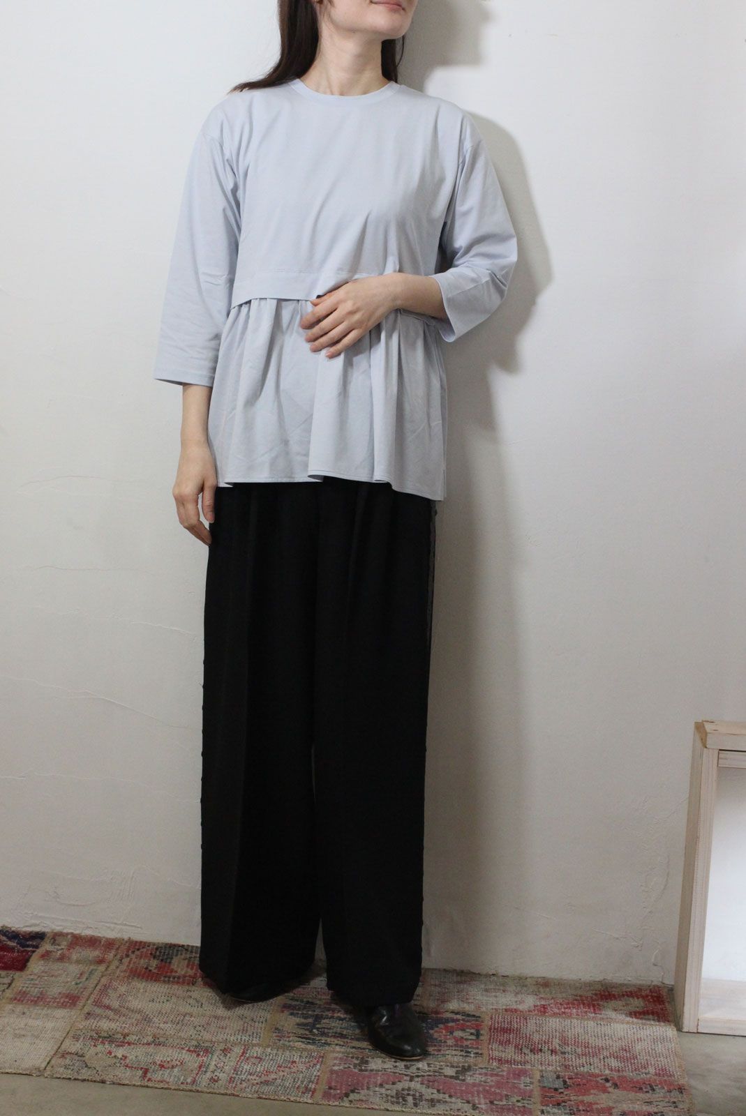 レイヤード風カットソー サックス