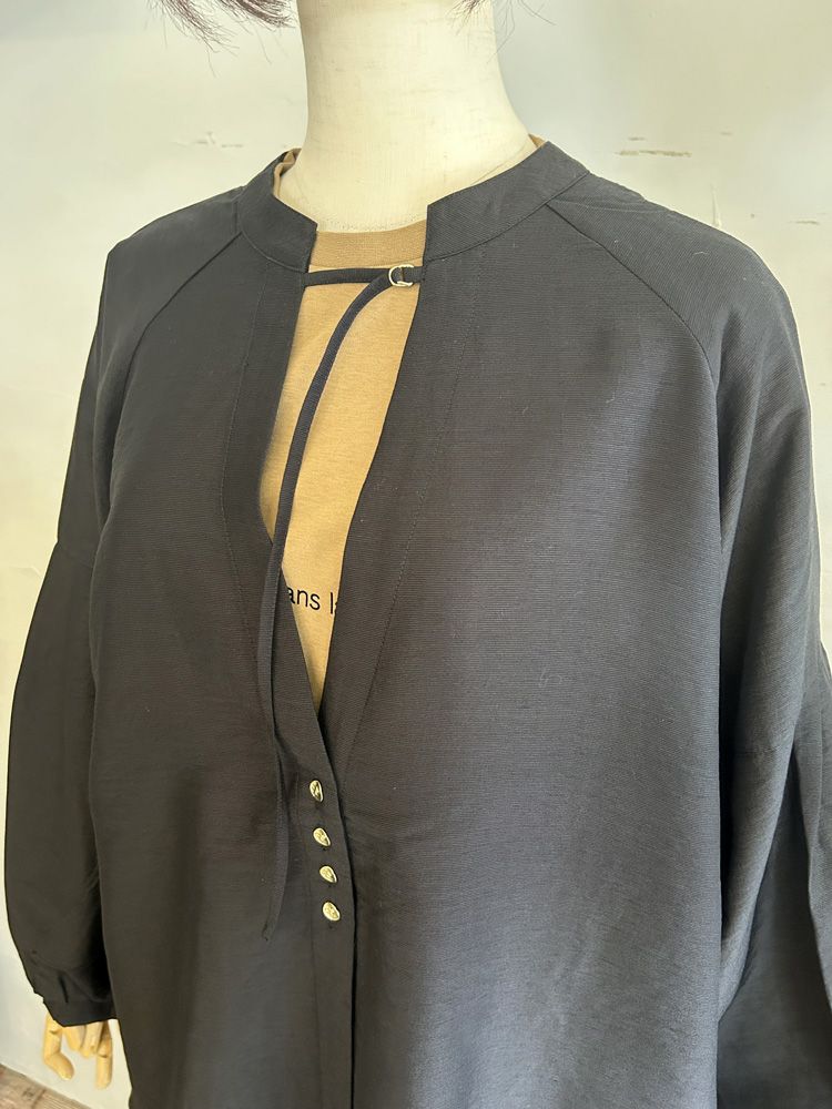 REVERSIBLE SHEER SHIRT ブラック