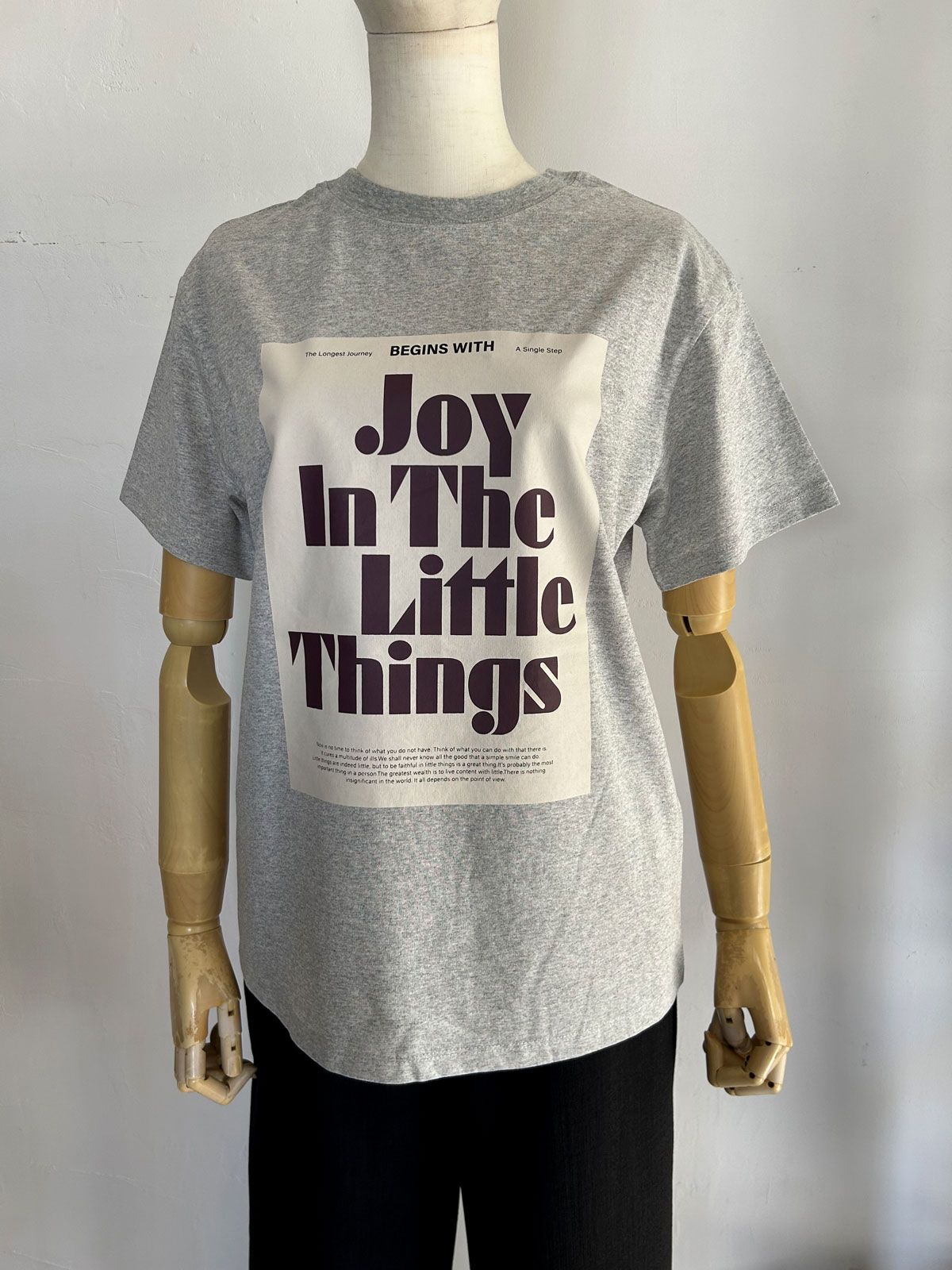 ロゴプリントTシャツ 杢グレー