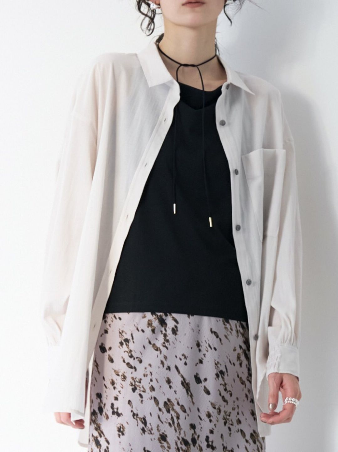 [8263-717KK] マルチWAYドロップコードキャミ オフホワイト