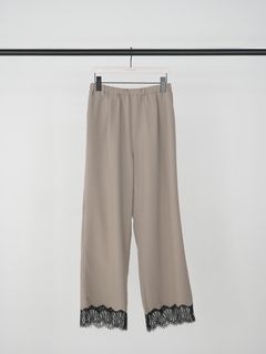 [3563-682NH] レースサテンイージーPT モカ