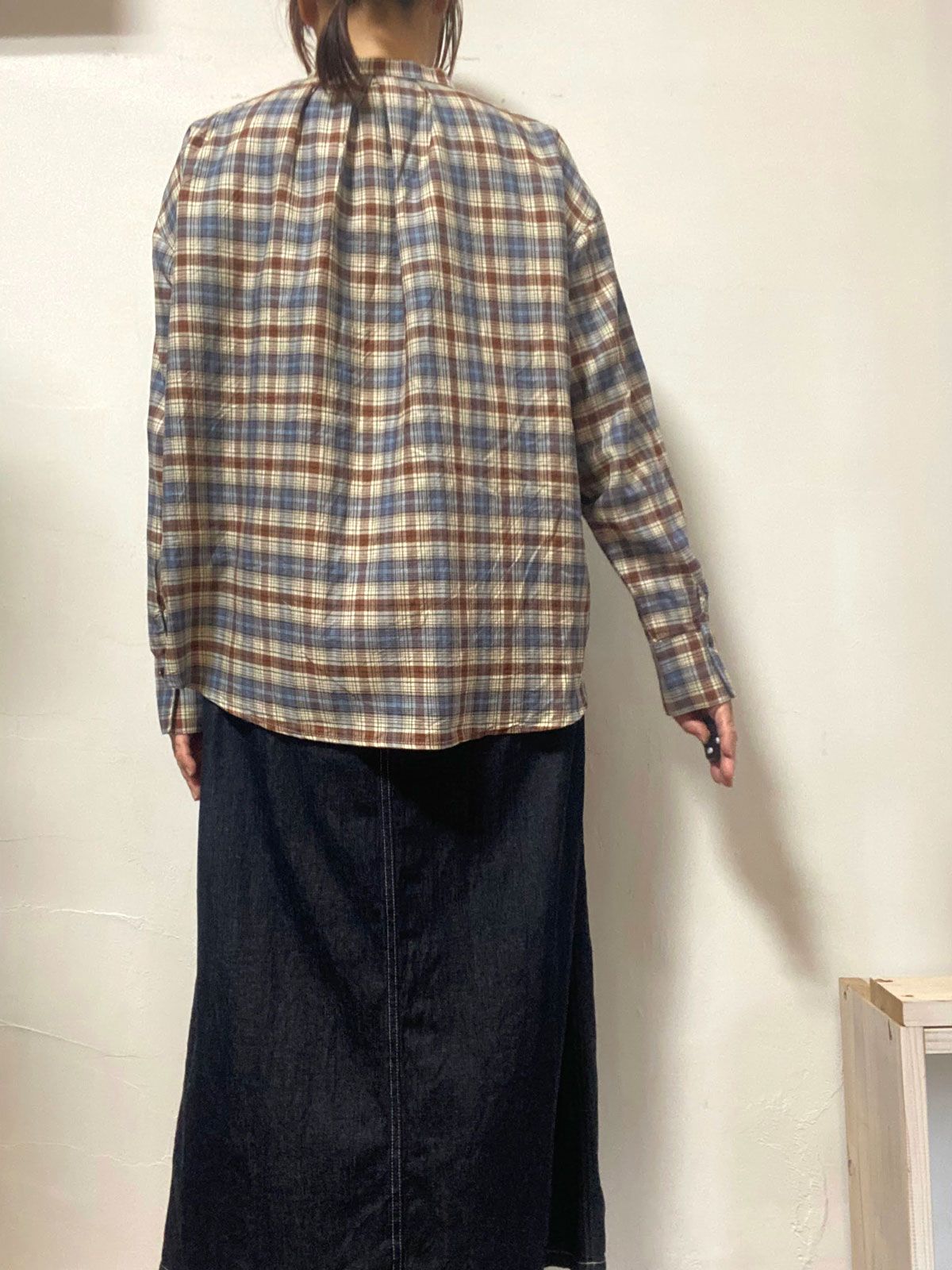 チェックフロントインシャツ オフ